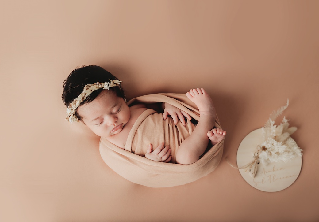 Terracotta style newborn session Burleigh Heads QLD