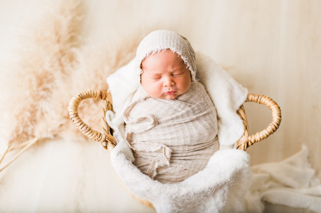 Tweed NSW newborn Photography baby in a prop